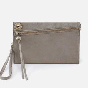 NWT New Hobo Link Wristlet Titanium Leather Retired Rare